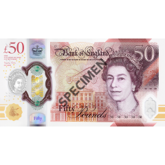 50 Pounds - Elizabeth II Alan Turing, polymer