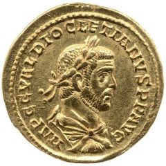 Aureus - Diocletianus and Maximianus as Caesar IMP C MAXIMIANVS AVG