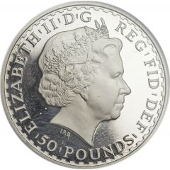 50 Pounds - Elizabeth II 4th portrait, 1/2 oz Fine Platinum