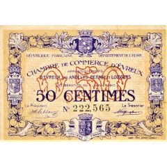 50 Centimes - Chambre de Commerce d`Evreux 27