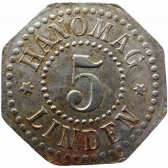 5 Pfennig - Linden Hanomag