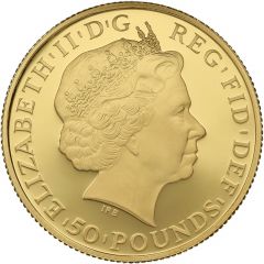 50 Pounds - Elizabeth II 4th portrait, 1/2 oz Fine Gold
