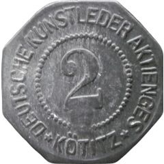 2 Pfennig - Kötitz Deutsche Kunstleder Aktienges.