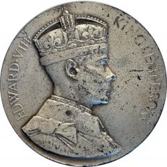 Medal - Edward VIII Coronation, Turner & Simpson, silvered bronze, 51mm