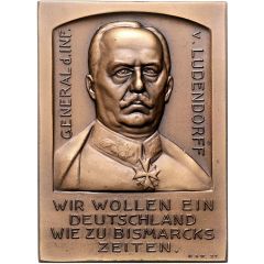 Plaquette - Generalleutnant von Ludendorff