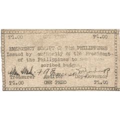 1 Peso Emergency Script of the Philippines