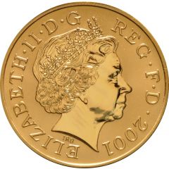 5 Pounds - Elizabeth II Queen Victoria, Reverse Frosted Gold Proof