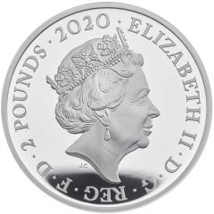 2 Pounds - Elizabeth II The band Queen, Silver Proof