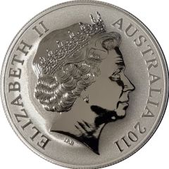 1 Dollar - Elizabeth II 4th Portrait - Silver Kangaroo