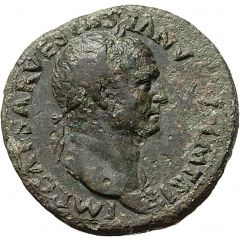 Sestertius - Vespasian FORTVNAE REDVCI S C, Fortuna