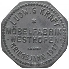 5 Pfennig - Westhofen Ludwig Kraft Möbelfabrik