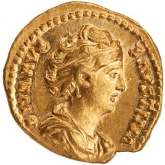 Aureus - Faustina the Elder AETERNITAS, Fortuna