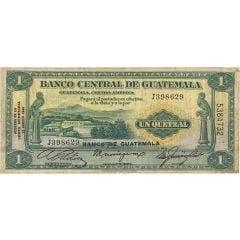 1 Quetzal Banco de Guatemala; Provisional issue
