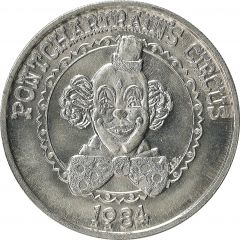 Mardi Gras Token - Krewe of Pontchartrain Pontchatrain`s Circus