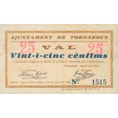 25 Céntimos Tornabous