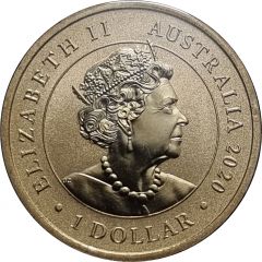 1 Dollar - Elizabeth II 6th Portrait - Merry Christmas 2020