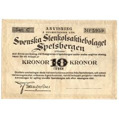 10 Kronor Swedish Rock Coal Company Spitsbergen LC
