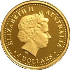 4 Dollars - Elizabeth II 4th Portrait - 2006 FIFA World Cup Germany - Gold Proof
