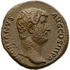 Dupondius or As - Hadrian ANNONA AVG S C, Annona