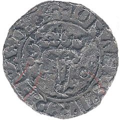 Vintém - João II `ºL - º` at each side of `Y`, Lisboa mint