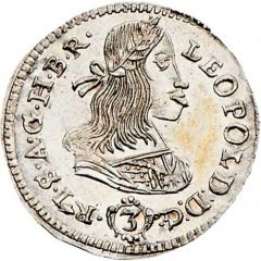 3 Kreuzers - Leopold I Vienna
