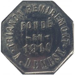10 Centimes - Trianon Remiremont - A. Demesy - Remiremont [88]
