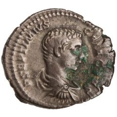 Denarius - Geta PONTIF COS, Minerva