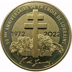 Jeton touristique - Monnaie de Paris - 50ème anniversaire de la croix de Lorraine