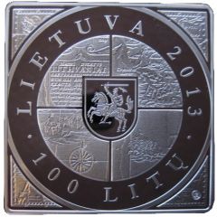 100 Litų 1st Map of Grand Duchy of Lithuania