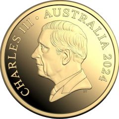 10 Dollars - Charles III 1st Portrait - Gold Kangaroo, Desert Life