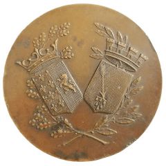 Medal - Douai - Abbaye des Prés deux blasons