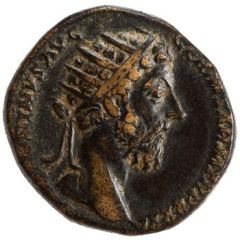 Dupondius - Marcus Aurelius IMP VIII COS III DE SARM S C