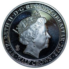 1/2 Crown In the name of Elizabeth II, Devoted to Service
