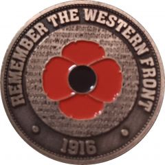 Medal - Remember the Western Front - Red Poppy Military Medal