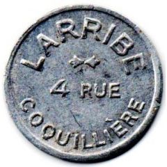 2 Francs - LARRIBE - 4 rue coquillière - Paris[75]