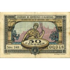 50 Centimes - Chambre de Commerce d`Aubenas [07]