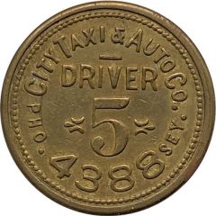 25 Cents - City Taxi and Auto Co. Vancouver, British Columbia
