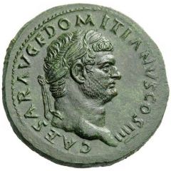 Sestertius - Domitian PAX AVGVSTI S C, Pax