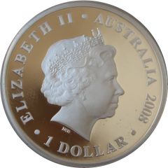 1 Dollar - Elizabeth II 4th Portrait - Christmas Island - Silver Proof