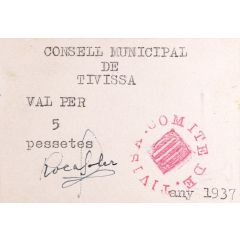 5 Pesetas Tivissa