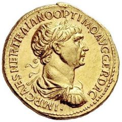Aureus - Trajan P M TR P COS VI P P S P Q R, Jupiter