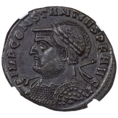 Nummus - Constantius I VIRTVS AVGG ET CAESS NN, Aquileia