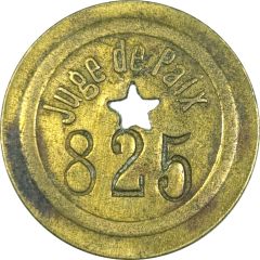 10 centimes - Juge de paix troué en étoile