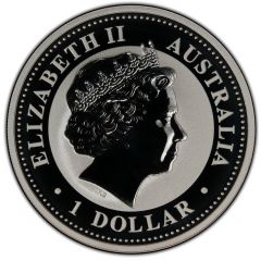 1 Dollar - Elizabeth II 4th Portrait - Australian Kookaburra - Silver Set