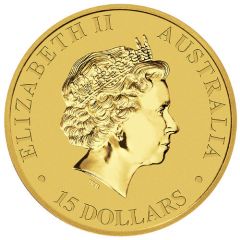 15 Dollars - Elizabeth II 4th Portrait - Kangaroo - Gold Bullion Coin