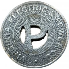 1 Fare - Virginia Electric and Power Co. Portsmouth County, Virginia