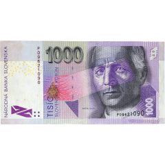 1000 Korun with holographic patch