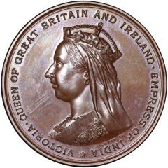 Medal - Victoria Golden Jubilee, Mortlake, bronze