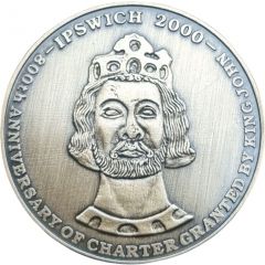 Medal - King John 800th Anniversary of Ipswich`s Charter, 1st Strike