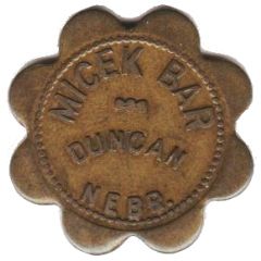 5 Cents - Micek Bar Duncan, Nebraska